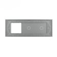 Stakleni Panel 7M 1 Tipka & 1 Tipka & 1 Okvir - sivi