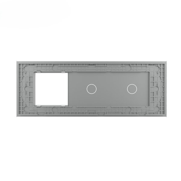 Stakleni Panel 7M 1 Tipka & 1 Tipka & 1 Okvir - sivi