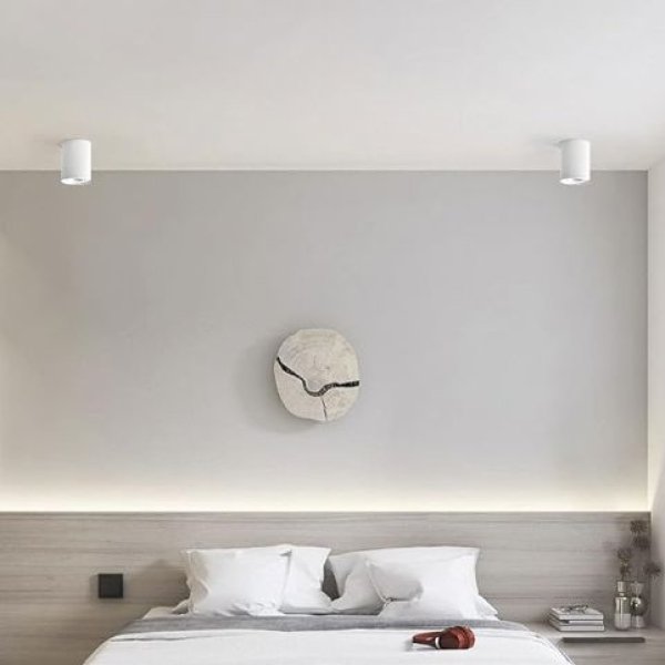 LED nadgradna lampa C GU10 96x125mm - bijela