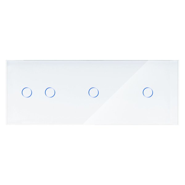 Trostruki stakleni panel 5g(2+1+1) 86*228- bijela