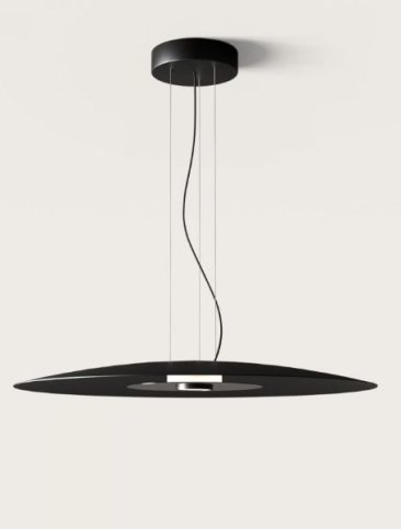 LED stropna visilica D800*H60mm metal+akril 14W 3000K- crno bijela