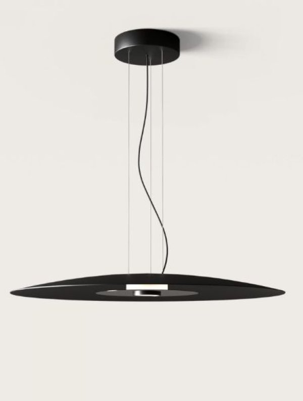 LED stropna visilica D800*H60mm metal+akril 14W 3000K- crno bijela