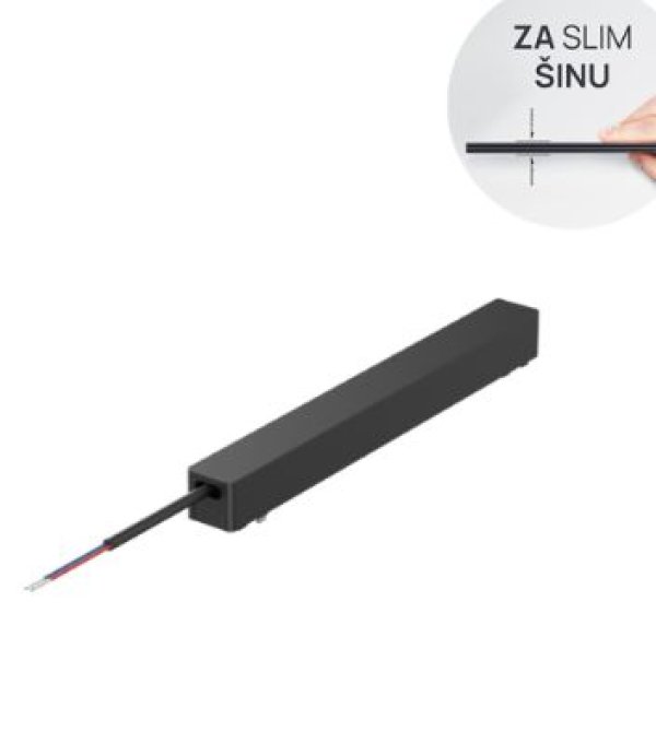 SLIM Direktno napajanje tračne šine 100W / 200W DC48V- crna