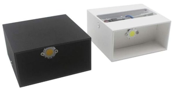 Vanjska zidna lampa Snaga 12W 4000K IP65- crna