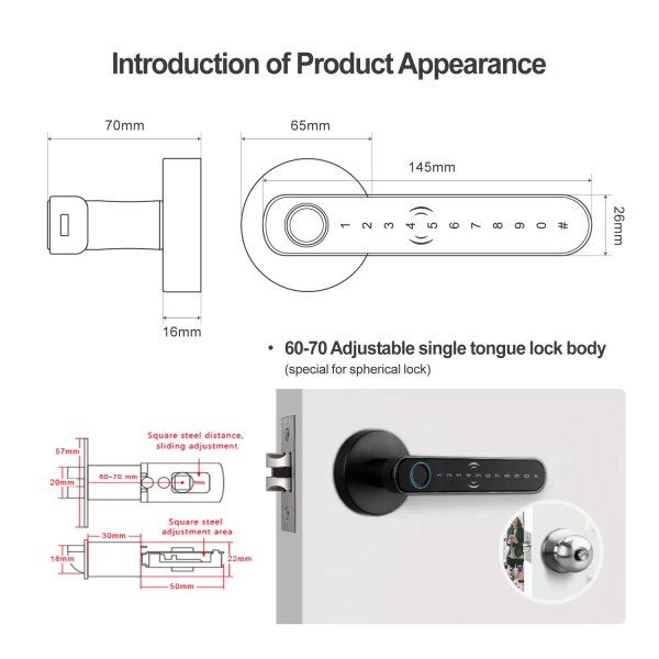 Pamenta brava - Tuya Smart Bluetooth- bez cilindra- crna