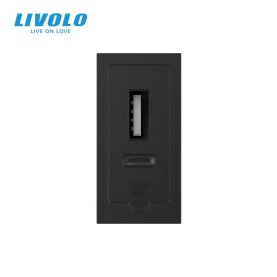 Modul 1m / USB A+C 20W- crna