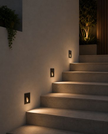 Vanjska ugradbena led lampa Snaga 3W 4000K IP54- crna