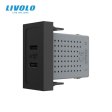 Modul 1m / USB 2C 20W- crna