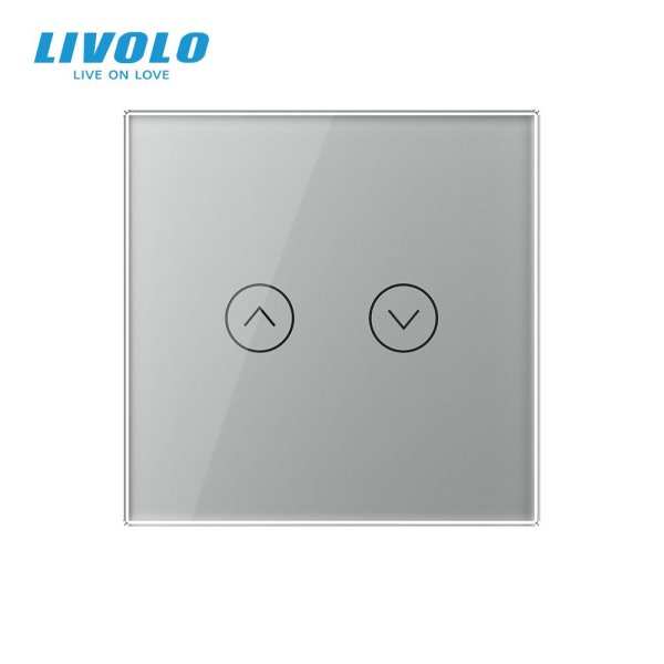 Stakleni panel dvije tipke za rolete - 80mm*80mm