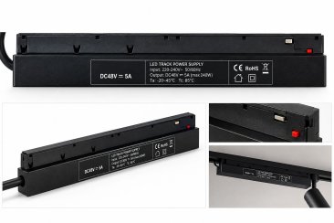 Direktno napajanje tračne šine Tuya-Bluetooth 100W DC48V- crna