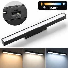 Led magnetni reflektor- ravni puni 5-STEP (3cct+dimm+bluetooth) 10W- crna