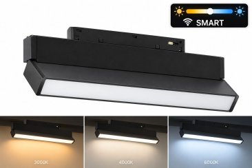 Led magnetni reflektor-zakretni puni 5-STEP (3cct+dimm+bluetooth) 10W- crna