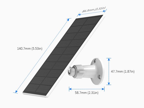 Baterijska WI-FI kamera 2MP sa solarnim panelom - bijela