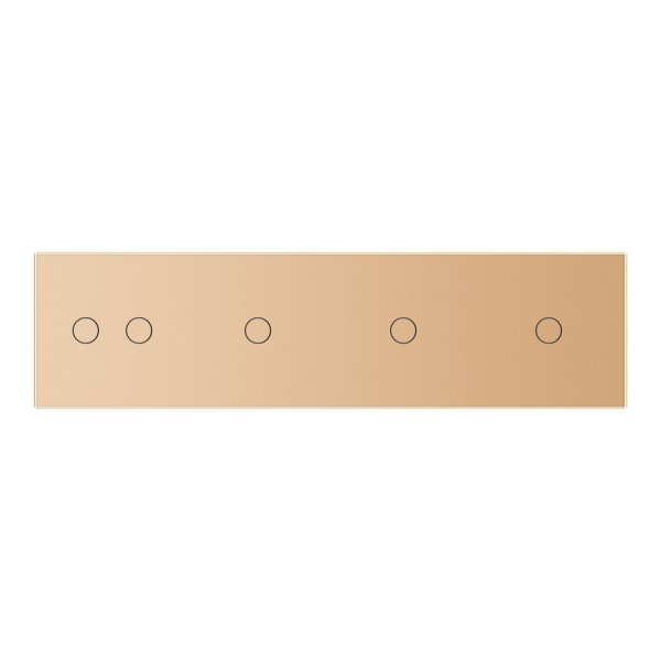 2 Tipke & 1 Tipka & 1 Tipka  & 1 Tipka Stakleni Panel - zlatni