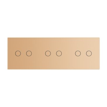 2 Tipke & 2 Tipke & 2 Tipke Stakleni Panel  - zlatni