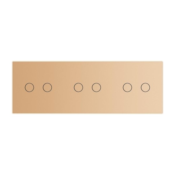 2 Tipke & 2 Tipke & 2 Tipke Stakleni Panel  - zlatni