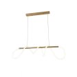 LED Stropna visilica ROPE L1200mm metal+tkanina+silikon 30W 3000K- zlatna