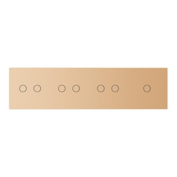 2 Tipke & 2 Tipke & 2 Tipke & 1 Tipka Stakleni Panel - zlatni