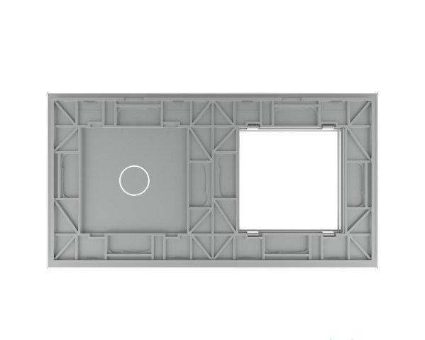 1 Okvir & 1 Tipka Stakleni Panel - sivi