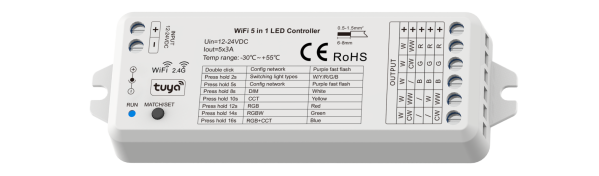 LED kontroler WI-FI TUYA & RF - WT5