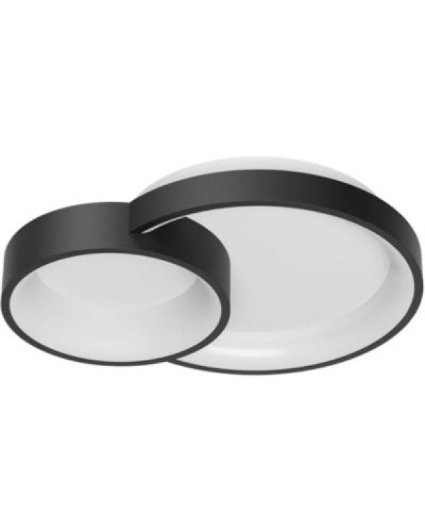 Stropna LED plafonjera x2 dimming+RF- 3CCT- 42W- crna