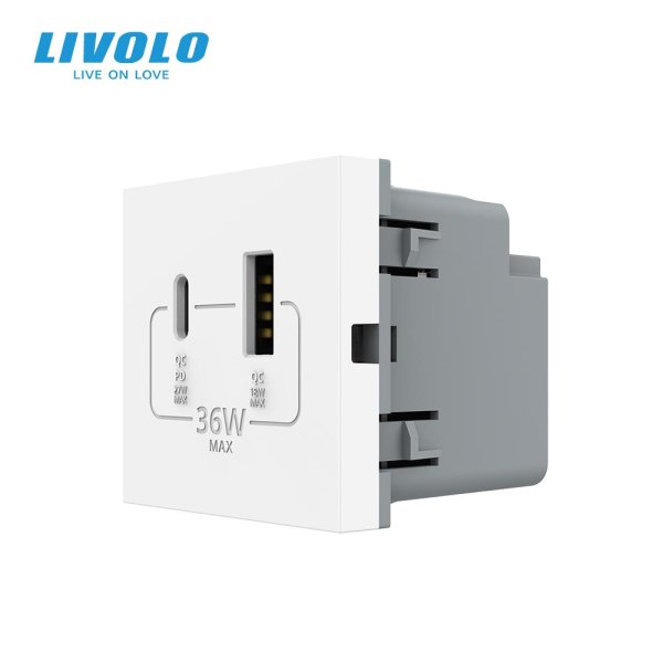 Modul / USB-1A1C 36W - bijeli