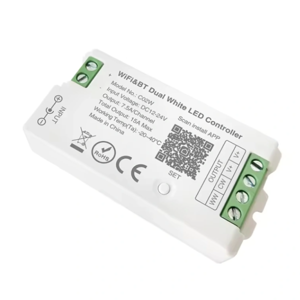 LED Kontroler TUYA Wi-Fi + RF dimer CCT C02W