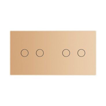 2 Tipke & 2 Tipke Stakleni Panel - zlatni