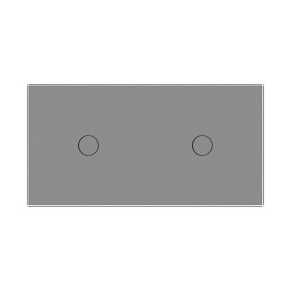 1 Tipka & 1 Tipka Stakleni Panel - sivi