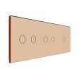 2 Tipke & 2 Tipke & 1 Tipka Stakleni Panel - zlatni
