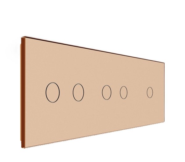 2 Tipke & 2 Tipke & 1 Tipka Stakleni Panel - zlatni