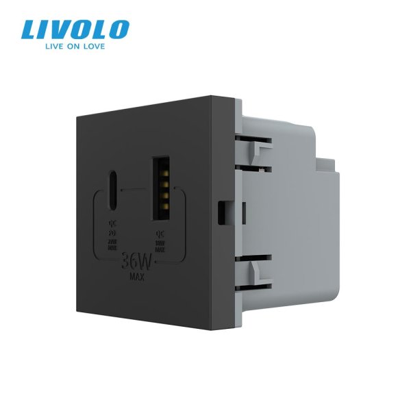 Modul / USB-1A1C 36W - crni