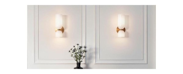 Zidna lampa D150*H400mm metal+staklo E14*1- bijela