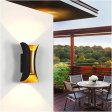 Vrtna zidna lampa Snaga 6.5W 3000K-crno zlatna