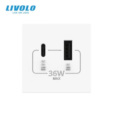 Modul / USB-1A1C 36W - bijeli