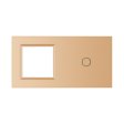 1 Okvir & 1 Tipka Stakleni Panel - zlatni