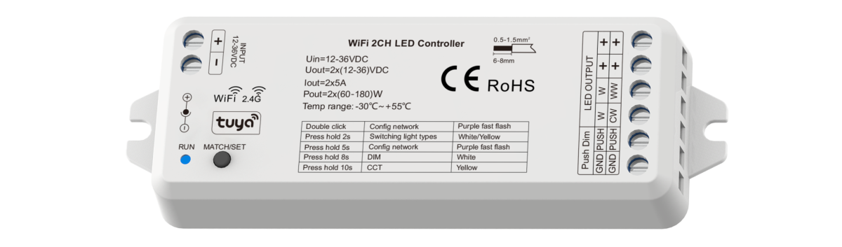 LED kontroler WI-FI TUYA & RF single+CCT - WT1 - Livolo Hrvatska