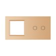 1 Okvir & 2 Tipke Stakleni Panel - zlatni
